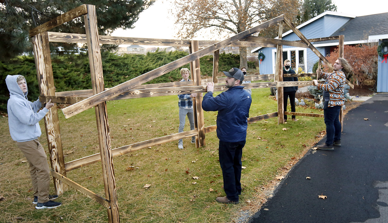 Church Member Mike Stafford Uses A Propane Torch To Put A Fiery Finish