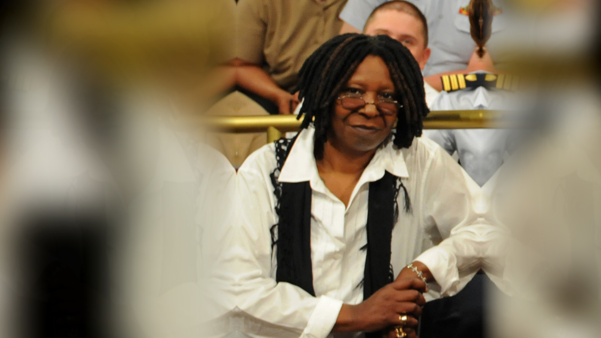 NEW YORK (May 27, 2010) Whoopi Goldberg, left, Elisabeth Hasselbeck and Sherri Shephard, hosts of the ABC talk show, The View, pose with Sailors, Marines, and Coast Guardsmen attending a live taping of the show during Fleet Week New York 2010. Approximately 3,000 Sailors, Marines and Coast Guardsmen are participating in the 23rd Fleet Week New York, which will take place May 26-June 2. (U.S. Navy photo by Mass Communication Specialist 3rd Class Ash Severe/Released)