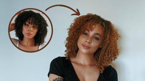 dying my naturally curly, virgin hair | hair transformati...