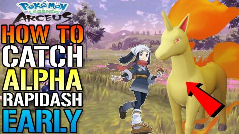 Pokemon Legends Arceus: How To Catch ALPHA RAPIDASH! Earl...