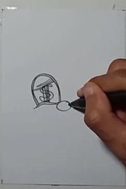 Drawing Dollar Eyed Bear Pirate Graffiti Character Shorts...