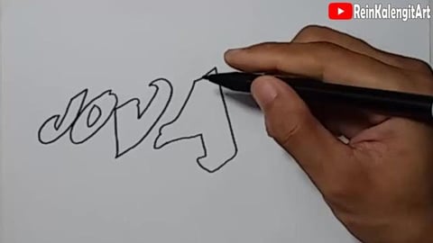 Drawing Graffiti Name JOVAN