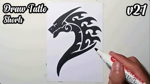 Draw tatto v21 #shorts