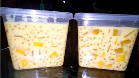Peach Mango Jelly (with Tapioca) _ Pinoy Dessert _ How to...