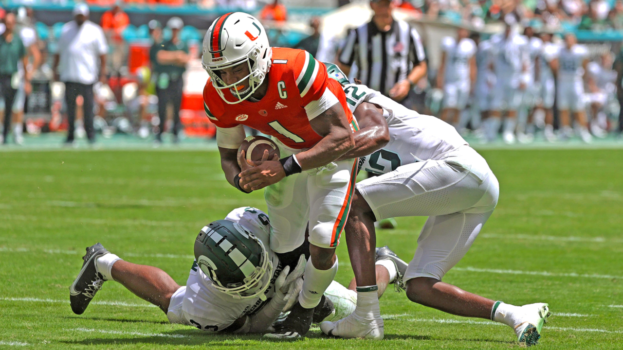 Hurricanes QB D'Eriq King done with college football; reveals another  injury – Orlando Sentinel