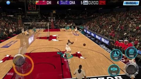 NBA2K Mobile: 20/9 gameplay (Lebron huge dunk!)