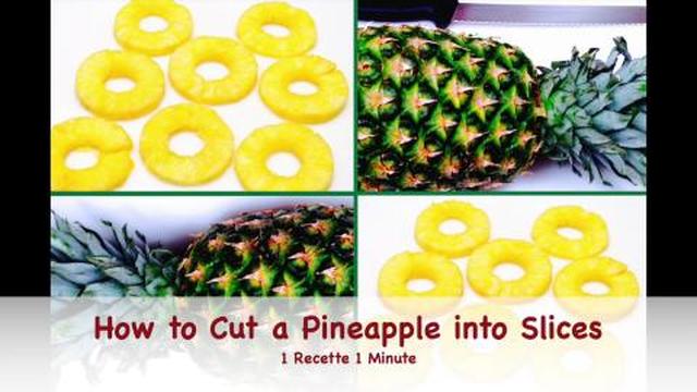 How to Easily Cut a Pineapple into Slices / Food Hacks (s...