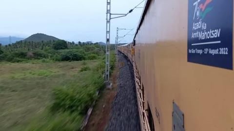 Train Running Through Greenary | Tamil Nadu
