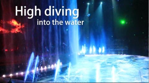 Thrilling diving act in “Han Show” (Wuhan, China)
