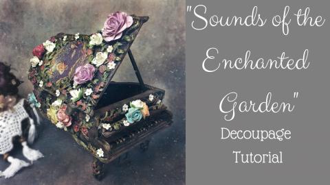 DECOUPAGE GRAND PIANO JEWELLERY BOX | WHIMSICAL, ENCHANTE...