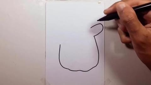 Drawing Graffiti Monster-pumpkin-with-witch-hat character...