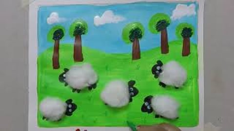 Fun With Colours Sheep | Tutorial | Sumana's Artwork
