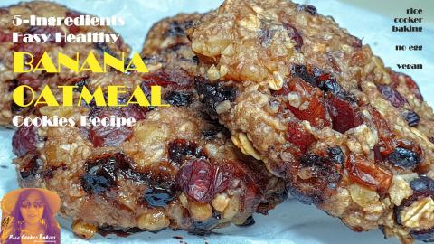 5 Ingredients Easy Healthy Banana Oatmeal Cookies Recipe ...
