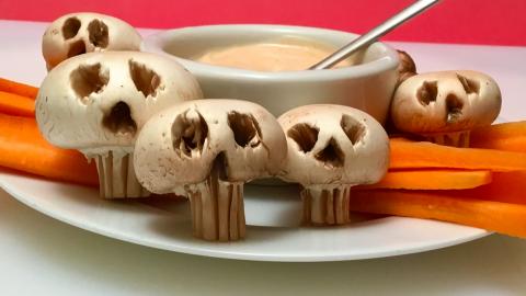 How to Make Skeleton Heads with Mushrooms / Quick & Easy ...