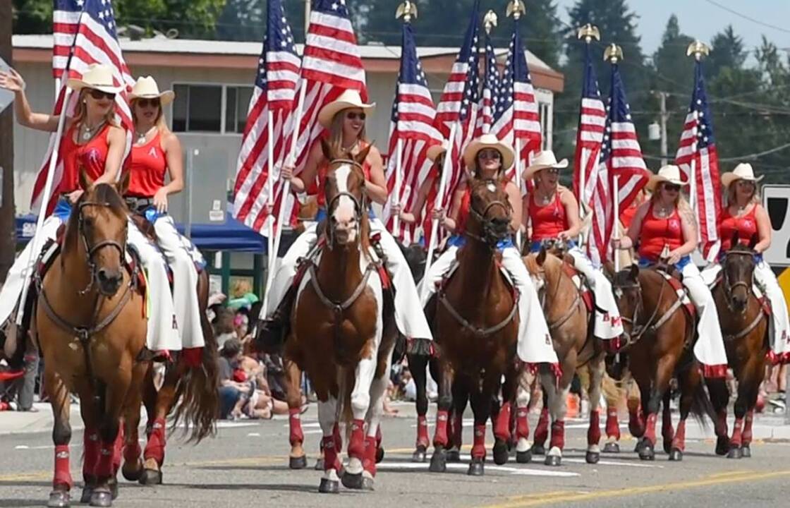Tumwater parade is all Red,White and Blue The State