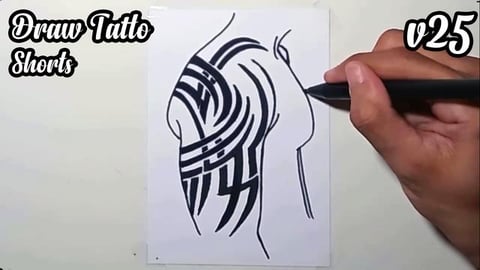 Draw tatto v25 #shorts