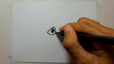 Drawing graffiti angry bad head carton mascot shorts