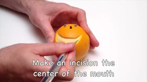 How to Make a Crazy Smiling Orange / Funny Idea for Hallo...