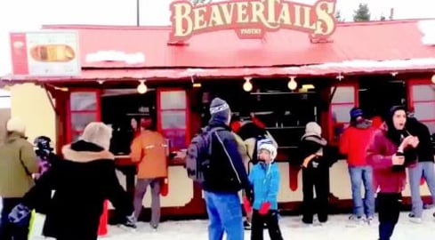 Winter Fun at the Beavertail shack on the Rideau Canal in...