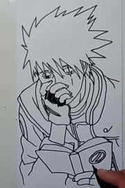 Drawing kakashi shorts