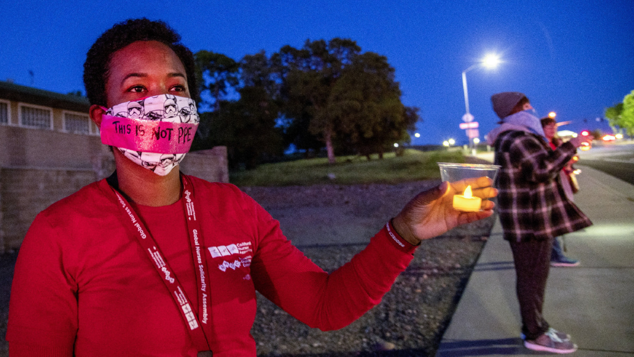 Sutter Roseville nurses hold candle light vigil to demand better