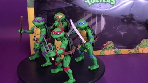 NECA Toys Haul-A-Thon TMNT The Animated Series Turtles 4-...