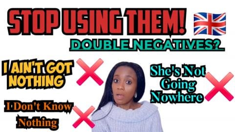 Stop Using Double Negatives In English, ESL, Grammar, Flu...