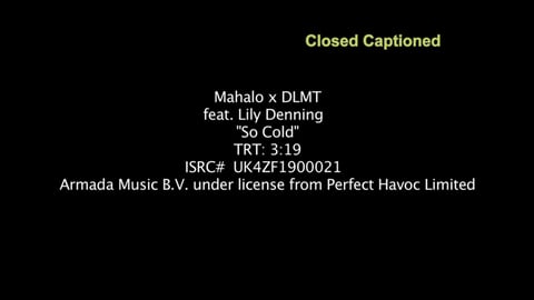 Mahalo x DLMT "So Cold ft. Lily Denning"