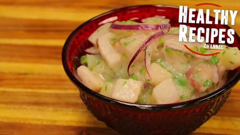 Fish Ceviche and potato salad - seafood recipe - tilapia ...