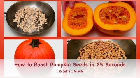 How to Roast Pumpkin Seeds in 25 Seconds / Food Hacks (sh...