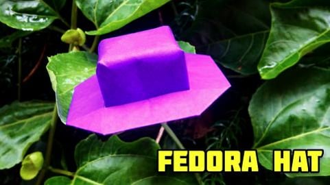 FEDORA HAT  | PAPER HAT | COW BOY HAT | ORIGAMI HAT | DIY...