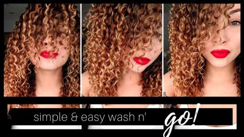 curly wash n' go routine | drugstore products