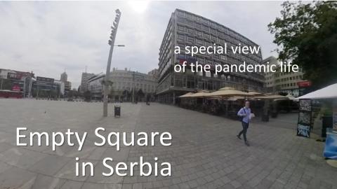 A “rush hour” view of the Serbian landmark -  the Rep...