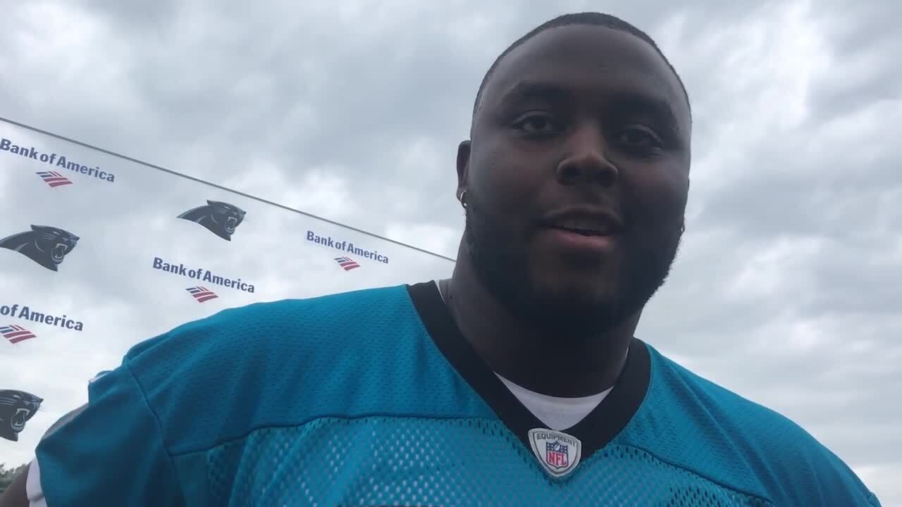 Rookie Greg Little has been preparing to block J.J. Watt for a