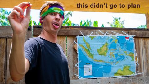 Throwing a Dart at Map of Indonesia and Flying to...