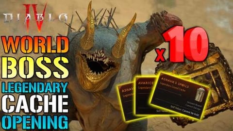 Diablo 4: World BOSS x10 Legendary Grand Cache Opening! H...
