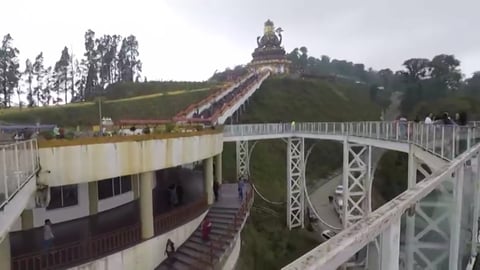 Chenrezig Statue From Pelling Skywalk | Sikkim