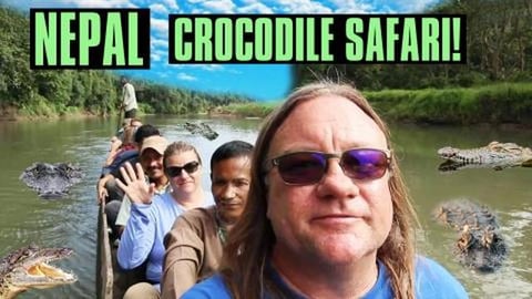 Nepal Dugout Canoe Safari! | Crocodiles, Tigers, Elephant...
