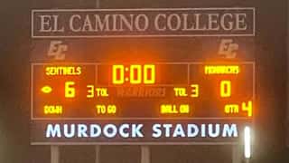 The scoreboard after Inglewood's 106-0 win over Morningside on Friday night.
