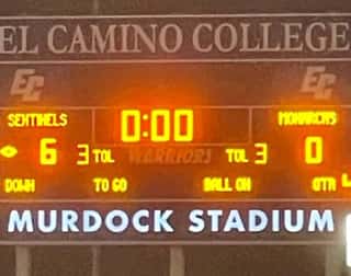 The scoreboard after Inglewood's 106-0 win over Morningside on Friday night.