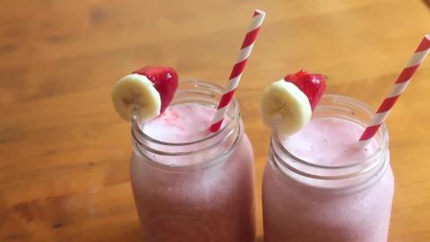 Strawberry Banana Smoothie | 4 ingredients