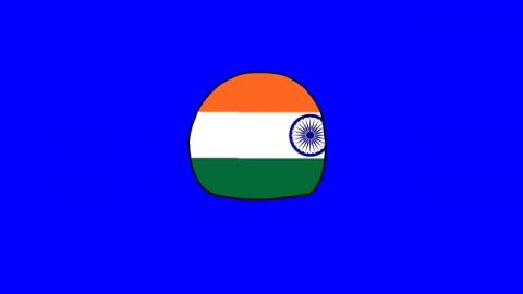 Spinning Indian Ball Blue Screen