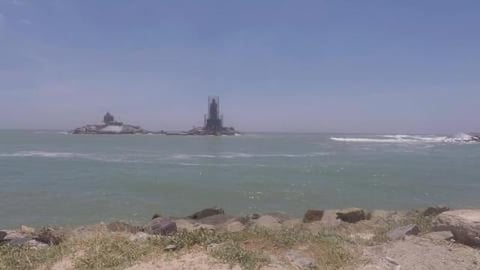 Vivekananda Rock Memorial & Thiruvalluvar Statue From Kan...