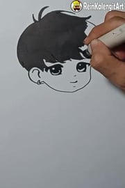 Drawing JIMIN BTS Chibi 1 minute