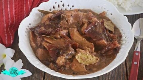 Lechon Paksiw - leftover Pork Lechon
