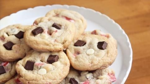 Candy Cane Chocolate Chunk Cookies  SweetTreats