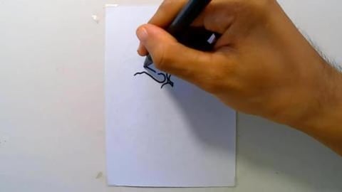 Drawing graffiti angry pumpkin monster cartoon graffiti s...