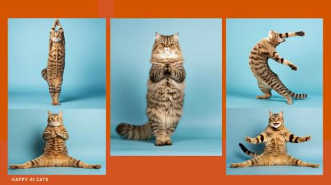 Cute Cats give Stretching lessons (shorts)