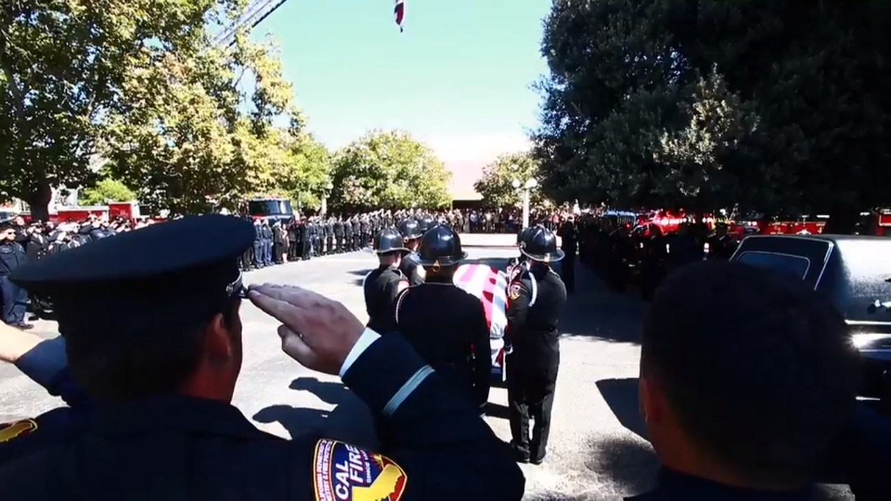 Watch CalFire day goodbye to one of its own Braden Varney Modesto Bee