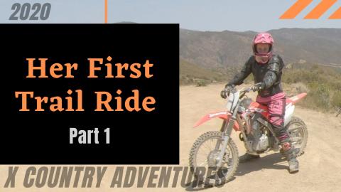  Her First Dirt Bike Ride - 2020 Honda CRF 125f 